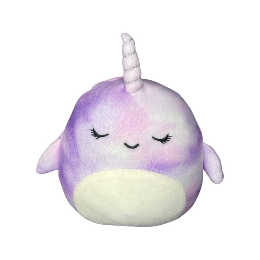 Squishmallows Nabia Narwhal 5” Purple Tie Dye Plush